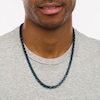 Thumbnail Image 2 of Men's 6.0mm Link Chain Necklace in Solid Stainless Steel  with Black and Blue Ion-Plate - 24"