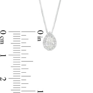 0.50 CT. T.W. Pear-Shaped Certified Canadian Diamond Frame Pendant in 14K White Gold (I/I2)