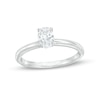 Thumbnail Image 0 of 0.40 CT. Certified Canadian Oval Diamond Solitaire Engagement Ring in 14K White Gold (I/I1)
