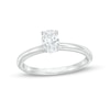 Thumbnail Image 1 of 0.40 CT. Certified Canadian Oval Diamond Solitaire Engagement Ring in 14K White Gold (I/I1)