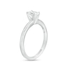 Thumbnail Image 2 of 0.40 CT. Certified Canadian Oval Diamond Solitaire Engagement Ring in 14K White Gold (I/I1)