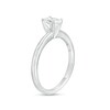 Thumbnail Image 3 of 0.40 CT. Certified Canadian Oval Diamond Solitaire Engagement Ring in 14K White Gold (I/I1)