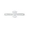 Thumbnail Image 4 of 0.40 CT. Certified Canadian Oval Diamond Solitaire Engagement Ring in 14K White Gold (I/I1)
