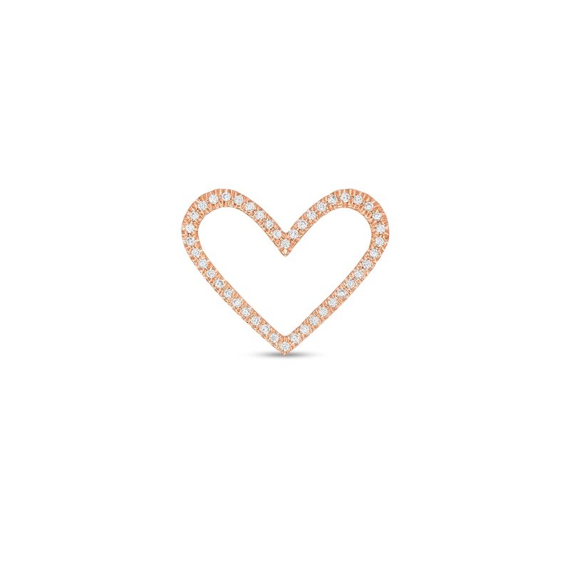 Moments of Love 0.118 CT. T.W. Diamond Extra Small Heart Charm in 10K Rose Gold