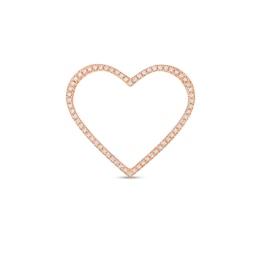 Moments of Love 0.18 CT. T.W. Diamond Medium Heart Charm in 10K Rose Gold