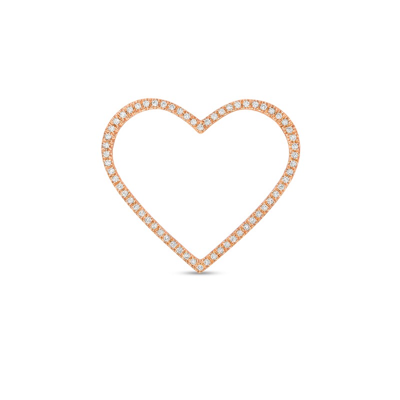 Moments of Love 0.18 CT. T.W. Diamond Medium Heart Charm in 10K Rose Gold