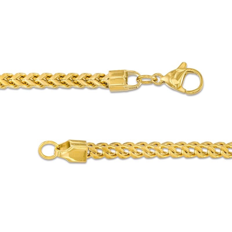 Main Image 3 of Men's 3.2mm Franco Snake Chain Necklace in Solid Stainless Steel  with Yellow IP - 24"