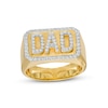 Thumbnail Image 0 of Men's 0.25 CT. T.W. Diamond Frame "DAD" Rectangle-Top Ring in 10K Gold