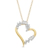 Thumbnail Image 1 of 0.25 CT. T.W. Diamond Abstract Shadow Heart Pendant in 10K Gold