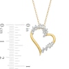 Thumbnail Image 3 of 0.25 CT. T.W. Diamond Abstract Shadow Heart Pendant in 10K Gold