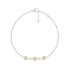Thumbnail Image 2 of 0.145 CT. T.W. Multi-Diamond Three Stone Bracelet in Sterling Silver and 10K Gold - 7.5"