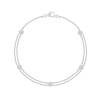 Thumbnail Image 2 of 0.145 CT. T.W. Diamond Frame Station Bracelet in Sterling Silver - 7.5"