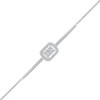 Thumbnail Image 1 of 0.23 CT. T.W. Multi-Diamond Octagon Frame Bracelet in Sterling Silver - 7.5"