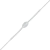 Thumbnail Image 1 of 0.23 CT. T.W. Multi-Diamond Marquise Frame Bracelet in Sterling Silver - 7.5"