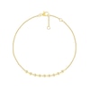 Thumbnail Image 2 of 0.18 CT. T.W. Bezel-Set Diamond Link Bracelet in 10K Gold - 7.5"