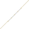 Thumbnail Image 1 of 0.145 CT. T.W. Diamond Station Line Bracelet in 10K Gold - 7.5"