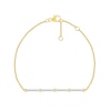 Thumbnail Image 2 of 0.145 CT. T.W. Diamond Station Line Bracelet in 10K Gold - 7.5"