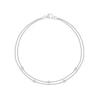 0.065 CT. T.W. Diamond Station Double Strand Bracelet in Sterling Silver - 7.5"