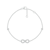 0.085 CT. T.W. Diamond Infinity Station Bracelet in Sterling Silver - 7.5"