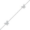 Thumbnail Image 1 of 0.066 CT. T.W. Diamond Butterflies Bracelet in Sterling Silver - 7.5"