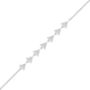 Thumbnail Image 0 of 0.116 CT. T.W. Diamond Sideways Triangles Bracelet in Sterling Silver - 7.5"