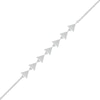 Thumbnail Image 1 of 0.116 CT. T.W. Diamond Sideways Triangles Bracelet in Sterling Silver - 7.5"