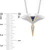 Thumbnail Image 2 of Enchanted Disney Moana Blue Sapphire and 0.11 CT. T.W. Diamond Stingray Necklace in Sterling Silver and 10K Gold