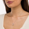 0.085 CT. T.W. Diamond Tilted Elongated Heart Pendant in 10K White Gold