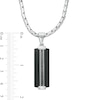 Thumbnail Image 2 of Men's 0.085 CT. T.W. Black Enhanced Diamond Dog Tag Pendant in Stainless Steel with Black Ion-Plate – 24"