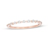Thumbnail Image 0 of 0.16 CT. T.W. Diamond Station Stackable Wedding Band in 10K Rose Gold