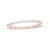 0.16 CT. T.W. Diamond Station Stackable Wedding Band in 10K Rose Gold
