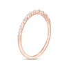 Thumbnail Image 2 of 0.16 CT. T.W. Diamond Station Stackable Wedding Band in 10K Rose Gold