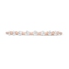 0.16 CT. T.W. Diamond Station Stackable Wedding Band in 10K Rose Gold