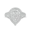 Thumbnail Image 3 of 1.00 CT. T.W. Pear-Shape Multi-Diamond Double Frame Teardrop Ring in 10K White Gold