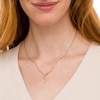 Thumbnail Image 2 of 0.33 CT. T.W. Certified Lab-Created Journey Diamond "Y" Necklace in 14K Gold (F/SI2)