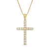 Thumbnail Image 1 of 0.45 CT. T.W. Certified Lab-Grown Diamond Cross Pendant in 14K Gold (F/SI2)