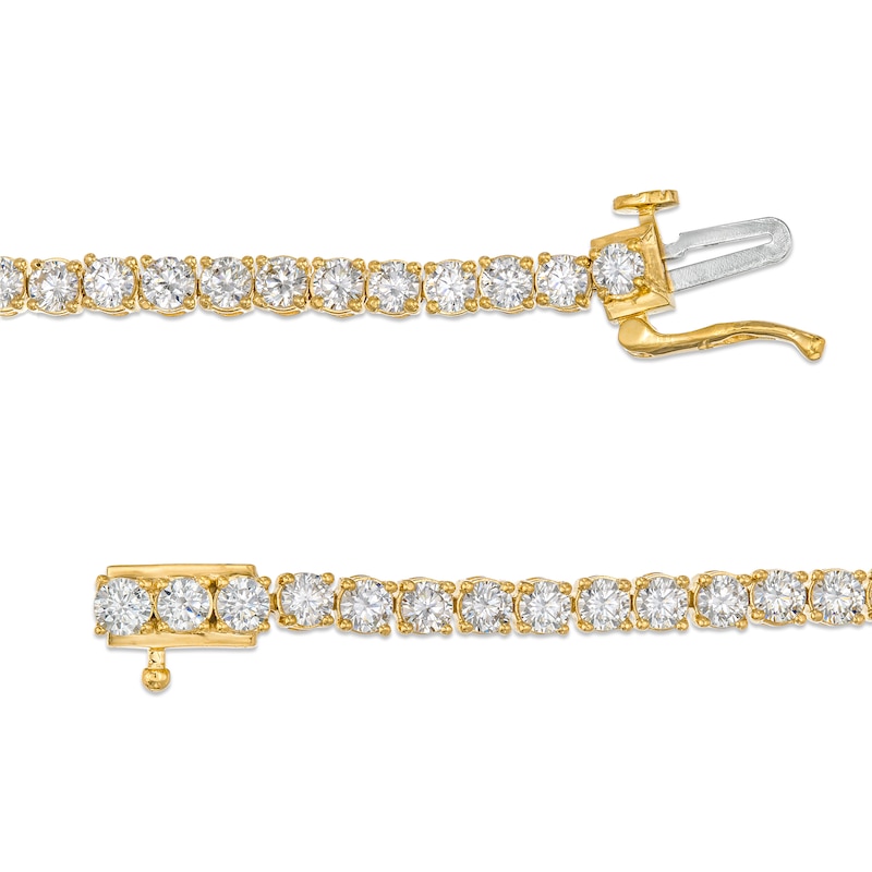 Main Image 3 of 4.95 CT. T.W. Certified Lab-Grown Diamond Tennis Bracelet in 14K Gold (F/SI2) - 7.25"