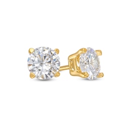 1.00 CT. T.W. Certified Lab-Created Diamond Solitaire Stud Earrings in 14K Gold (F/SI2)