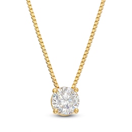 0.50 CT. Certified Lab-Grown Diamond Solitaire Pendant in 14K Gold (F/SI2)