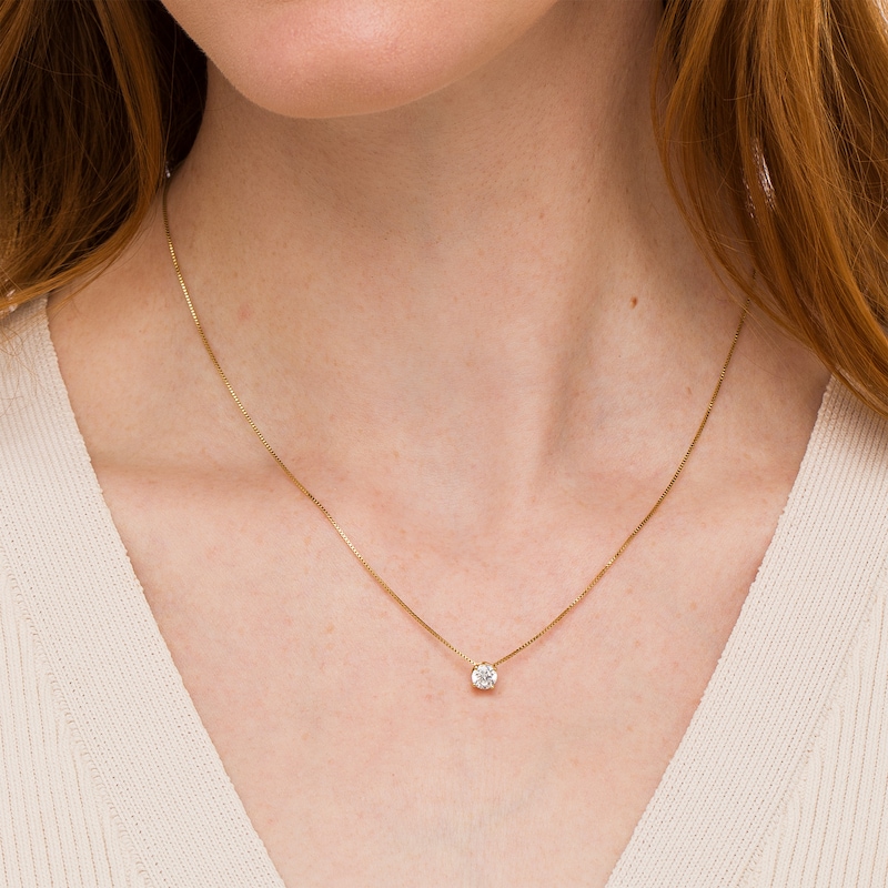 Main Image 2 of 0.50 CT. Certified Lab-Grown Diamond Solitaire Pendant in 14K Gold (F/SI2)