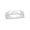 Thumbnail Image 0 of 0.085 CT. T.W. Diamond Single Edge Wedding Band in 10K White Gold