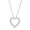 Thumbnail Image 0 of 0.33 CT. T.W. Certified Lab-Created Diamond Heart Pendant in Sterling Silver (F/SI2)