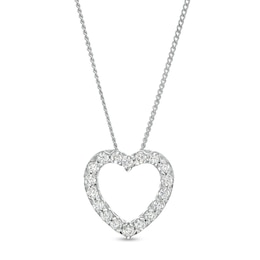 0.33 CT. T.W. Certified Lab-Created Diamond Heart Pendant in Sterling Silver (F/SI2)