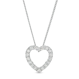 0.33 CT. T.W. Certified Lab-Grown Diamond Heart Pendant in Sterling Silver (F/SI2)