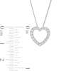 0.33 CT. T.W. Certified Lab-Created Diamond Heart Pendant in Sterling Silver (F/SI2)