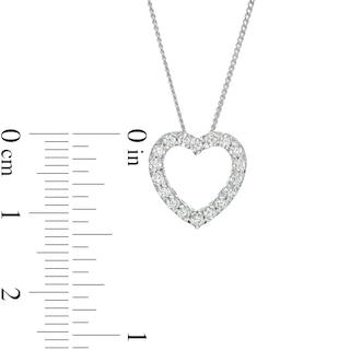 0.33 CT. T.W. Certified Lab-Created Diamond Heart Pendant in Sterling Silver (F/SI2)