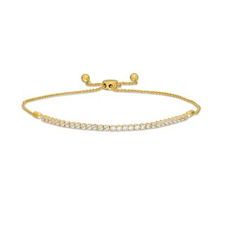 0.95 CT. T.W. Certified Lab-Created Diamond Bar Bolo Bracelet in 14K Gold (F/SI2) – 9.5"