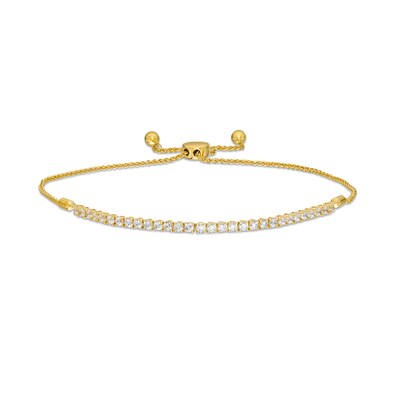 0.95 CT. T.W. Certified Lab-Created Diamond Bar Bolo Bracelet in 14K Gold (F/SI2) – 9.5"