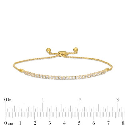 0.95 CT. T.W. Certified Lab-Created Diamond Bar Bolo Bracelet in 14K Gold (F/SI2) – 9.5"