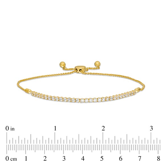 0.95 CT. T.W. Certified Lab-Created Diamond Bar Bolo Bracelet in 14K Gold (F/SI2) – 9.5"